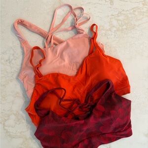 Athleta Pink and Orange Sports Bras Intimates & Sleepwear